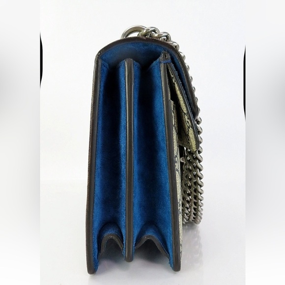 Gucci Beige and Blue GG Floral Shoulder Bag - Picture 3 of 16